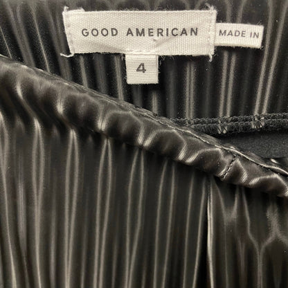 Good American Black Faux Leather Hologram Long and Lean Pants Size 4 / US XL