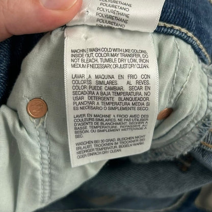 Mother Juicin’ The Insider Crop Step Fray Cotton Blend Denim Jeans Womens 23 / 0