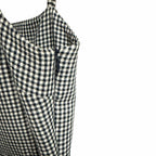 Jenni Kayne Garden Dress Checkered Navy White Sleeveless Maxi Womens Large