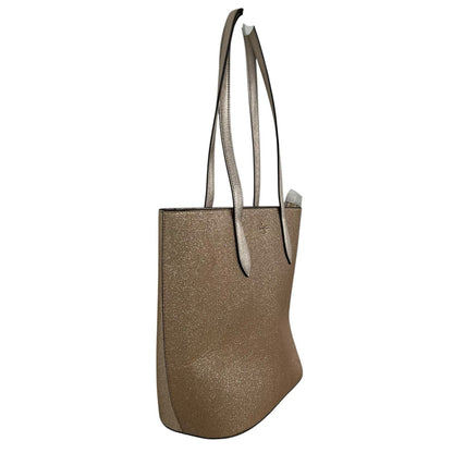 NWT Kate Spade Gold Glimmer Double Handle Top Zip Tote Bag
