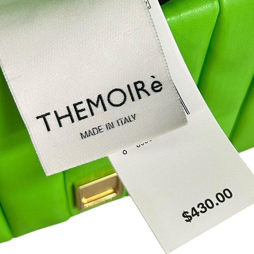 NWT THEMOIRe Feronia Vegan Napa Pleated Shoulder Bag in Mantis Green