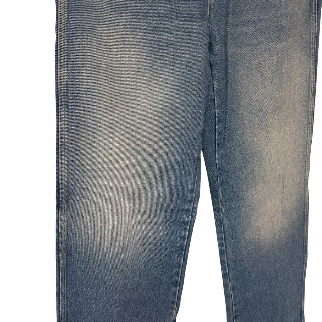 Gucci Horsebit High Rise Wide Leg Frayed Hem Jeans Light Wash Size 27 / US 6