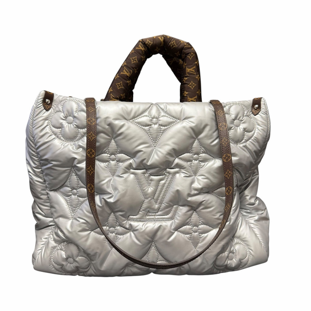 Louis Vuitton Limited Edition Econyl Monogram Pillow Giant Onthego GM Silver Bag