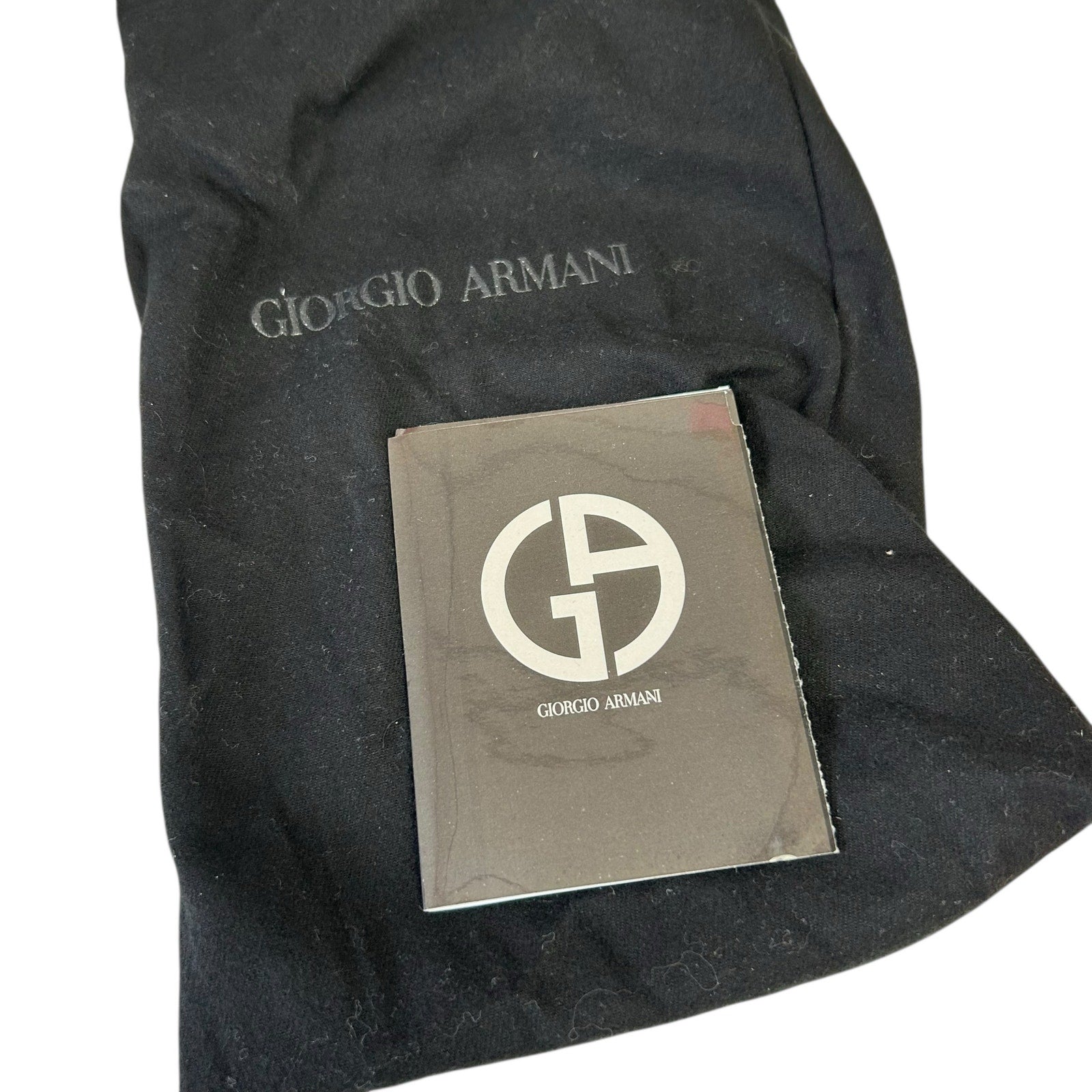 Giorgio Armani Black Leather Gold Hardware Square Toe Flats Womens 37.5 / US 7.5