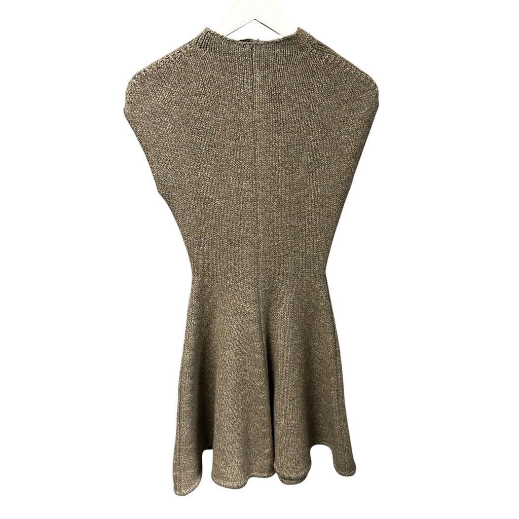 NWT Magda Butrym Beige Cashmere Blend Knit Cap Sleeve Mini Dress 36 / US 4