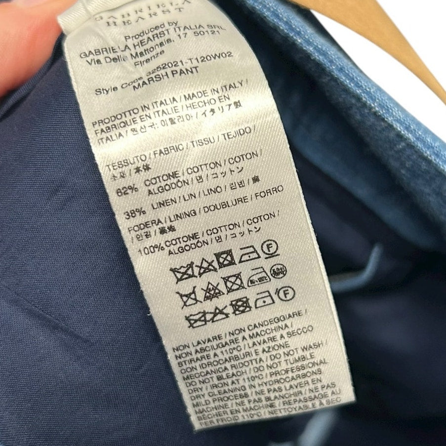 NWT Gabriela Hearst Marsh Flare Cropped Pant Light Blue Denim Pants 36 / US 0