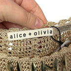 NWT Alice + Olivia Sand Gold Nicolette Allover Sequin Camisole Tank Womens XS