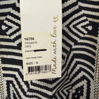 NWT Camilla Pure Silk Tuck Front Pant White Black Geo Print Embellished Small