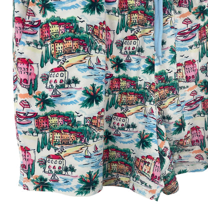 J. Crew Flex Swimwear Trunks Multicolor City Scene Print Mens Size XXL