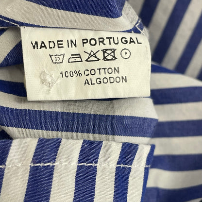 Vilagallo Nina Stripe Floc Shirt Pure Cotton Button Front Womens 42 / US Large