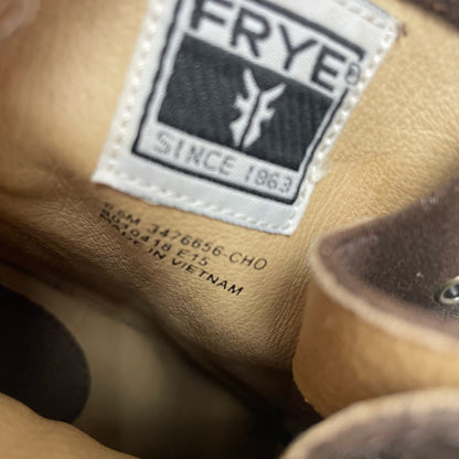 Frye Brown Suede Distressed Parker Moc Short Lace Up Ankle Boots Womens 6.5