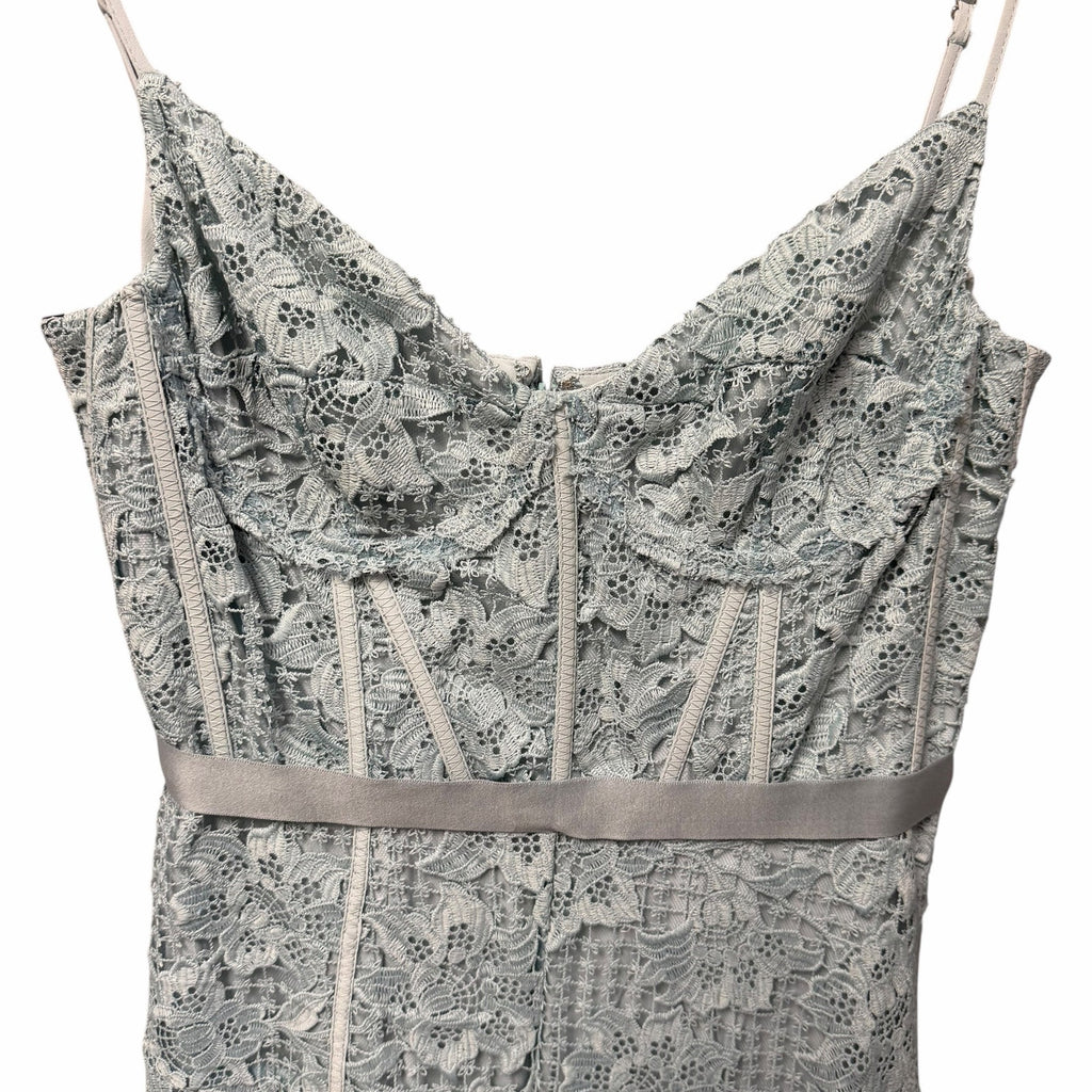 NWT Erdem Melora Asymmetric Lace Midi Dress Sky Blue US 4 *Worn by Taylor Swift*