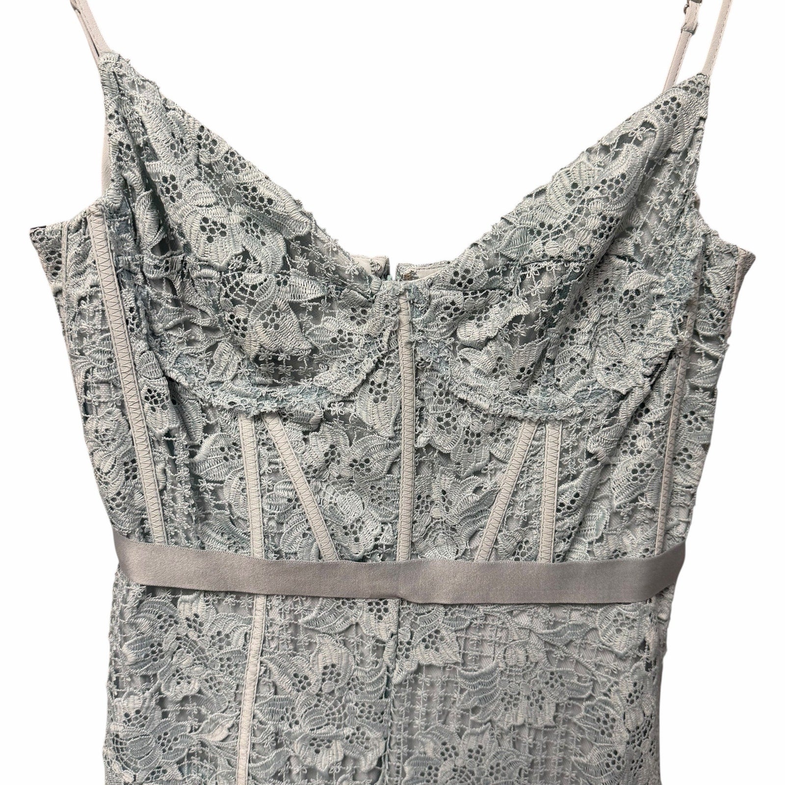 NWT Erdem Melora Asymmetric Lace Midi Dress Sky Blue US 4 *Worn by Taylor Swift*