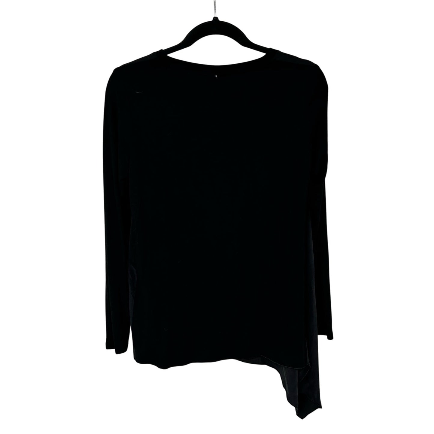 NWT Max Mara Leisure Black Zaira Knit Asymmetric Hem Blouse Womens US Small