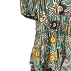 Ulla Johnson Farah Passion Flower Print Tiered Silk Tafetta Mini Dress Womens 2