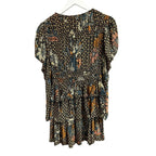 Ulla Johnson Gerbera Floral Print Long Puff Sleeve Oni Silk Mini Dress Womens 6