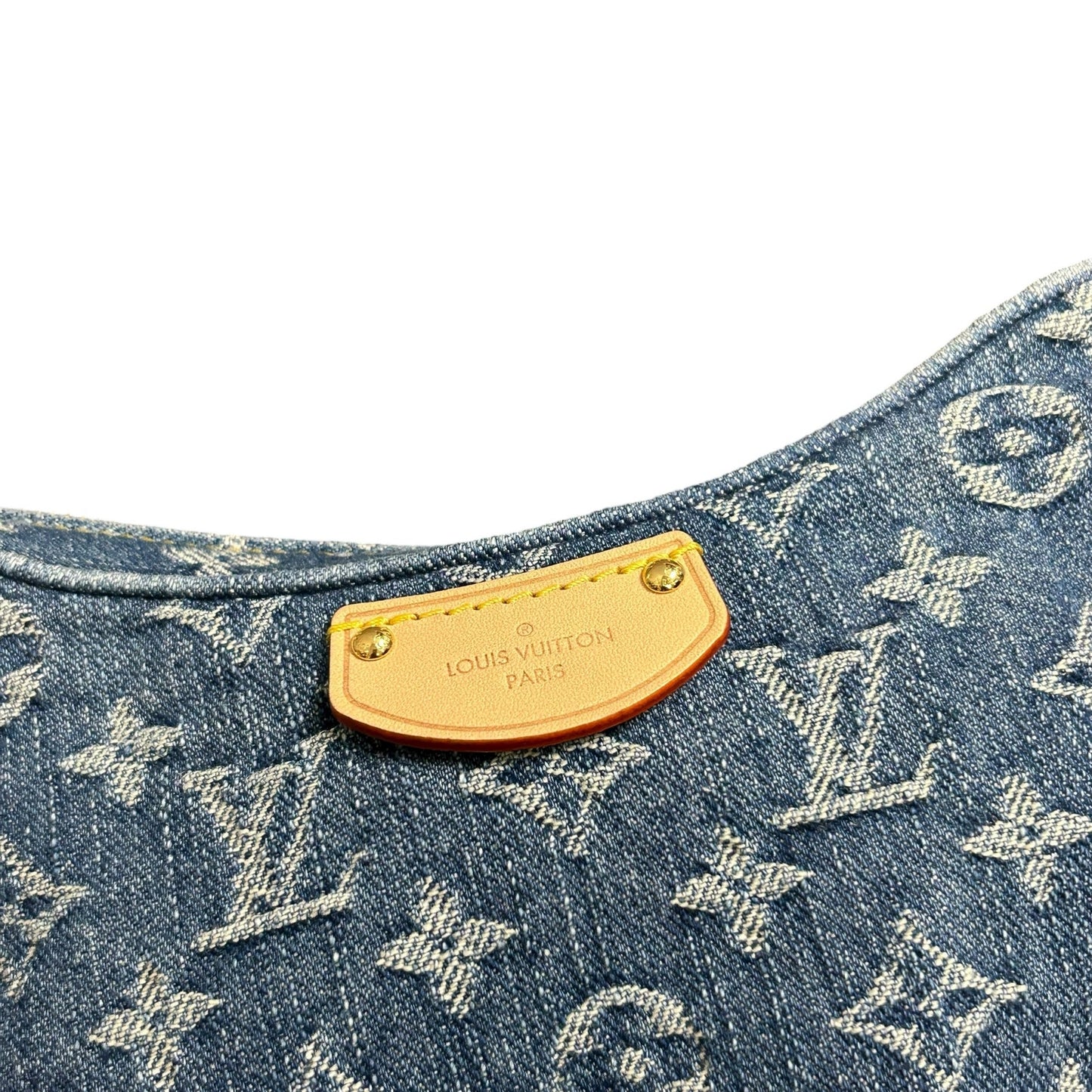 Louis Vuitton 2024 Croissant MM Monogram Denim Blue Shoulder Bag