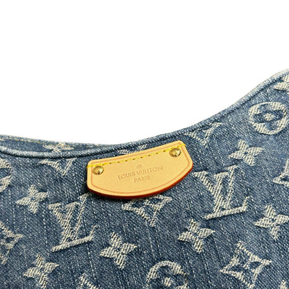 Louis Vuitton 2024 Croissant MM Monogram Denim Blue Shoulder Bag