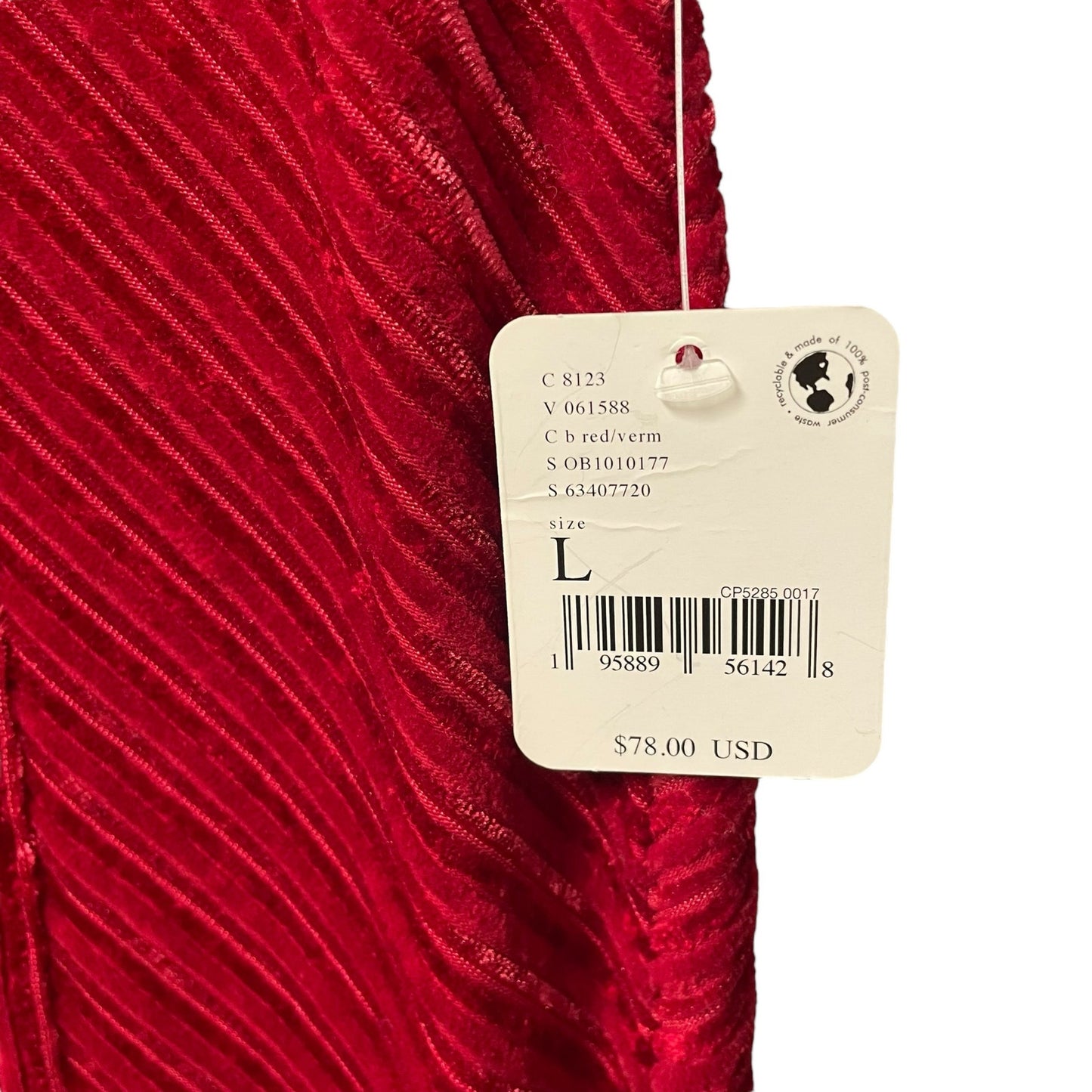 NWT Free People Slim Pull On Velvet Flare Pants in Red Womens Size Large