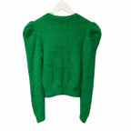 Ulla Johnson Aisha Cardigan Emerald Green Angora Blend Button Front Womens Small