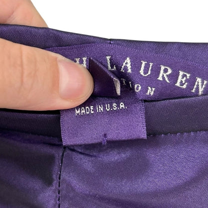 Vintage Ralph Lauren Collection Purple Label 100% Silk Layered Skirt Womens 6