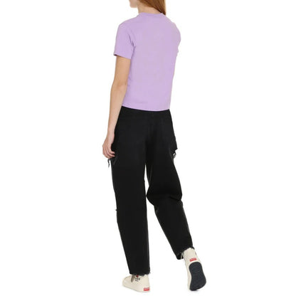 NWT Jacquemus Purple Short Sleeve Crewneck Camargue Cotton Top Womens X-Small