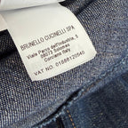 Brunello Cucinelli Denim Metallic Gold Lurex Drawstring Shorts Size 38 / US 6