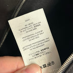 The Row Anasta Black Bonded Leather Zip Up Peplum Jacket Womens 4 Quiet Luxury