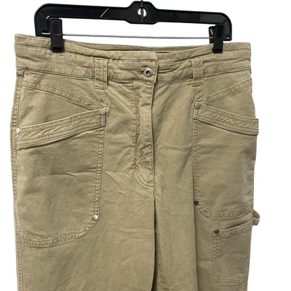 Anthropologie Maeve Turner Utility Cargo Pants Moss Green Womens 32