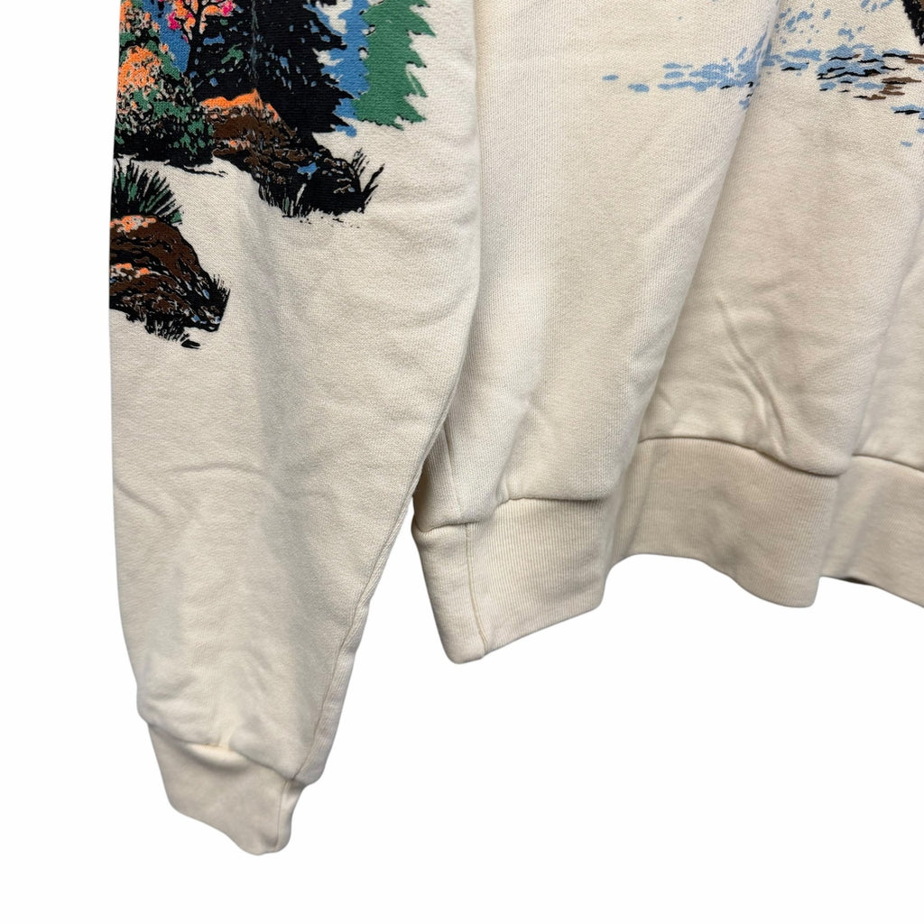 NWT Mother The Camper Sweatshirt Lake Scene Print Small Neon Cabincore Outdoor