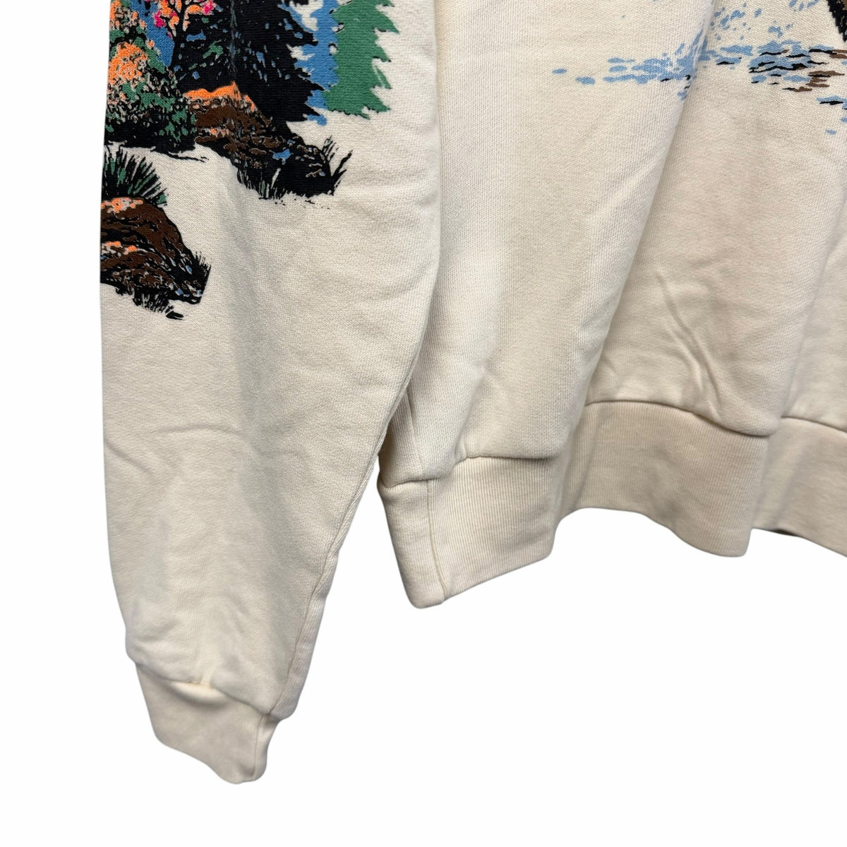 NWT Mother The Camper Sweatshirt Lake Scene Print Small Neon Cabincore Outdoor