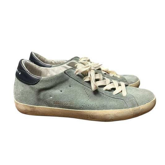 Golden Goose Green Blue Super Star Low Top Lace Up Sneakers Womens 39 / US 9