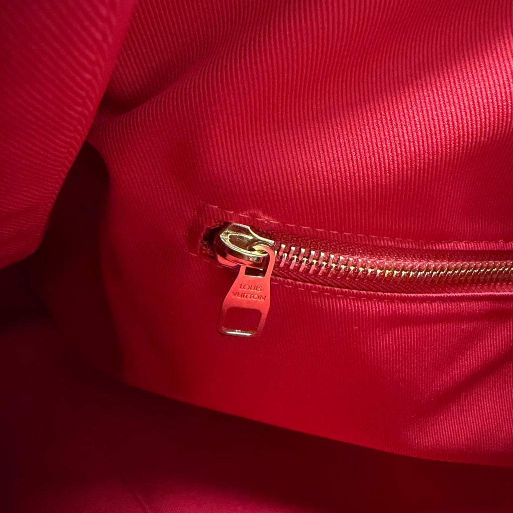 Louis Vuitton Damier Ebene Graceful Hobo PM Handbag Brown Logo Red Lining