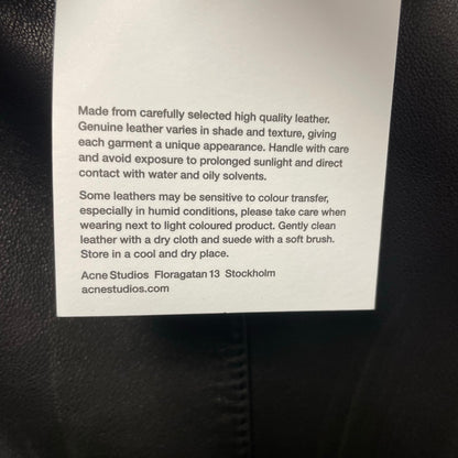 NWT Acne Studios Black Paneled Leather Mini Dress Womens 34 / US 2