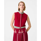 NWT Emporio Sirenuse Andorra Top with Ballerina Embroidery Womens 36 / US 0