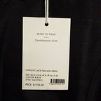 NWT Zimmermann Hypnotic Lace Trim Belted Linen Silk Mini Dress Black US 4