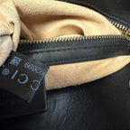 Gucci GG Marmont Black Quilted Leather Handbag Gold Toned Logo Classic Luxury