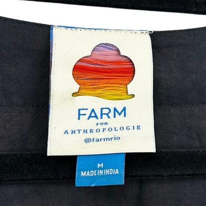 Farm Rio for Anthropologie Bright Floral Puff Sleeve Mini Dress Womens Medium