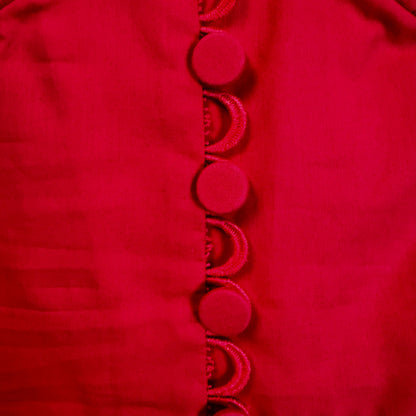 NWT Charo Fuchsia Pink Sleeveless Bustier Flounce Melia Maxi Dress Womens Small