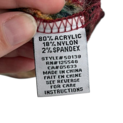 Habitat Clothes to Live In Red Multi Abstract Floral Print Top Womens Medium