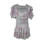 LoveShackFancy Pink & White Liv Cotton Ruffled Heritage Dress Womens Small