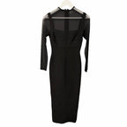NWT Herve Leger The Ella Gown Black Signature Bandage Fabric Womens Small