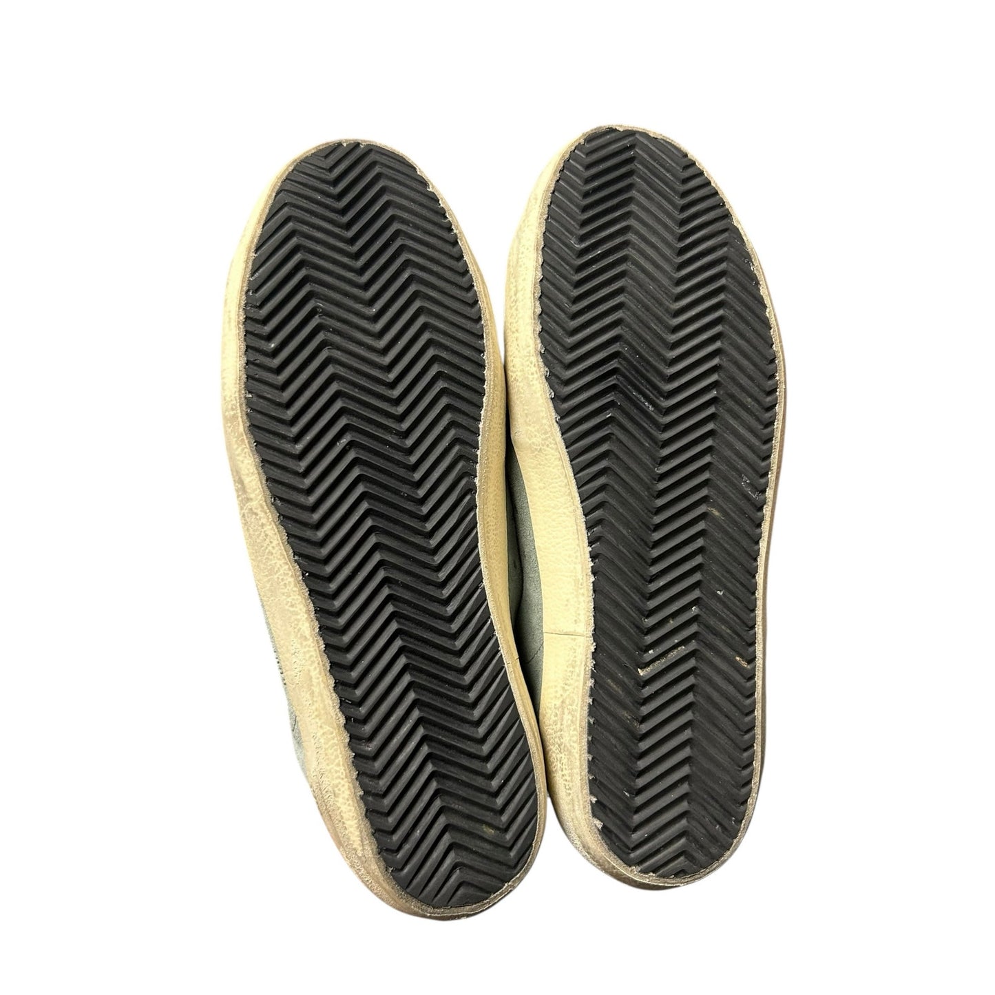 Golden Goose Green Blue Super Star Low Top Lace Up Sneakers Womens 39 / US 9