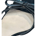 Prada Black Patent Leather Bow Accent Kitten Heels Womens Size 37.5 / US 7.5