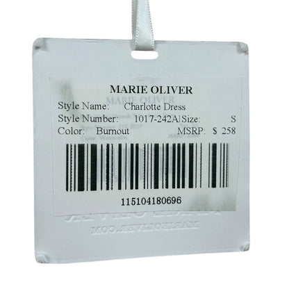 NWT Marie Oliver Burnout Silk Blend Overlay Charlotte Shift Dress Womens Small