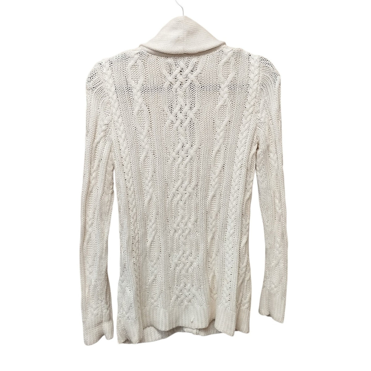 Ralph Lauren Womens Silk Shawl Collar Cable Knit Cardigan Small Preppy Old Money