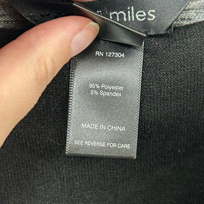 Ali Miles Gray Multicolor Mixed Animal Print Cowl Neck Sweater Womens Large