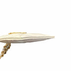 Chanel Quilted Iridescent Calfskin Card Holder On Chain White Luxury Designer