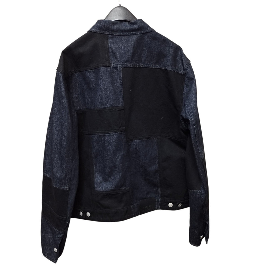 Alexander McQueen Mens Patchwork Denim Zip Up Jacket 58 Made In Italy Streetwear
