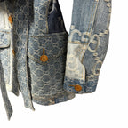 NWT Gucci Eco Washed Patchwork GG Denim Jacket Blue Womens IT 38 / US 2
